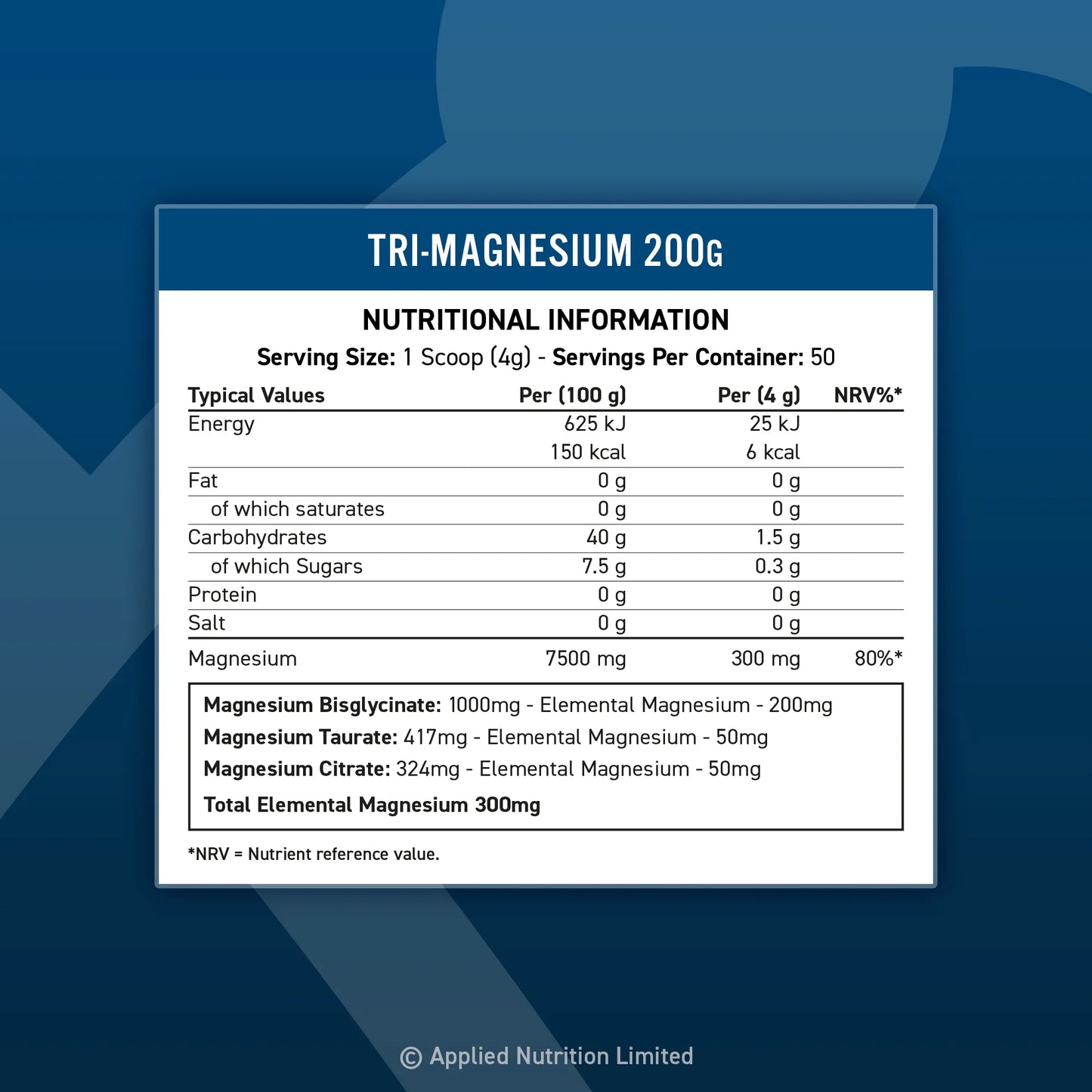 Applied Nutrition Tri-Magnesium Powder