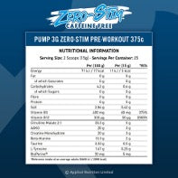 Pump 3G Pre-Workout Zero Stim (Caffeine Free)