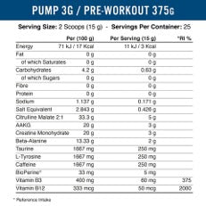 Pump 3G Pre-workout (with caffeine)