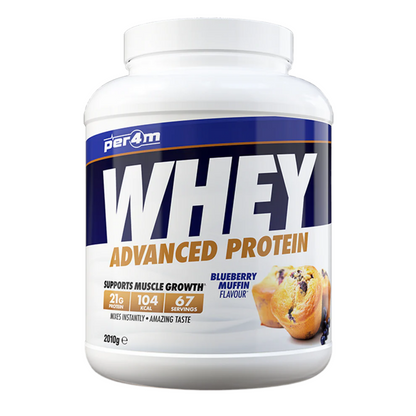 Whey protein powder container with blueberry muffin flavor on a white background Assured Supplements Belfast Northern Ireland Irish ni supplements shape shifter myprotein esn elite supps discount shapeshifter