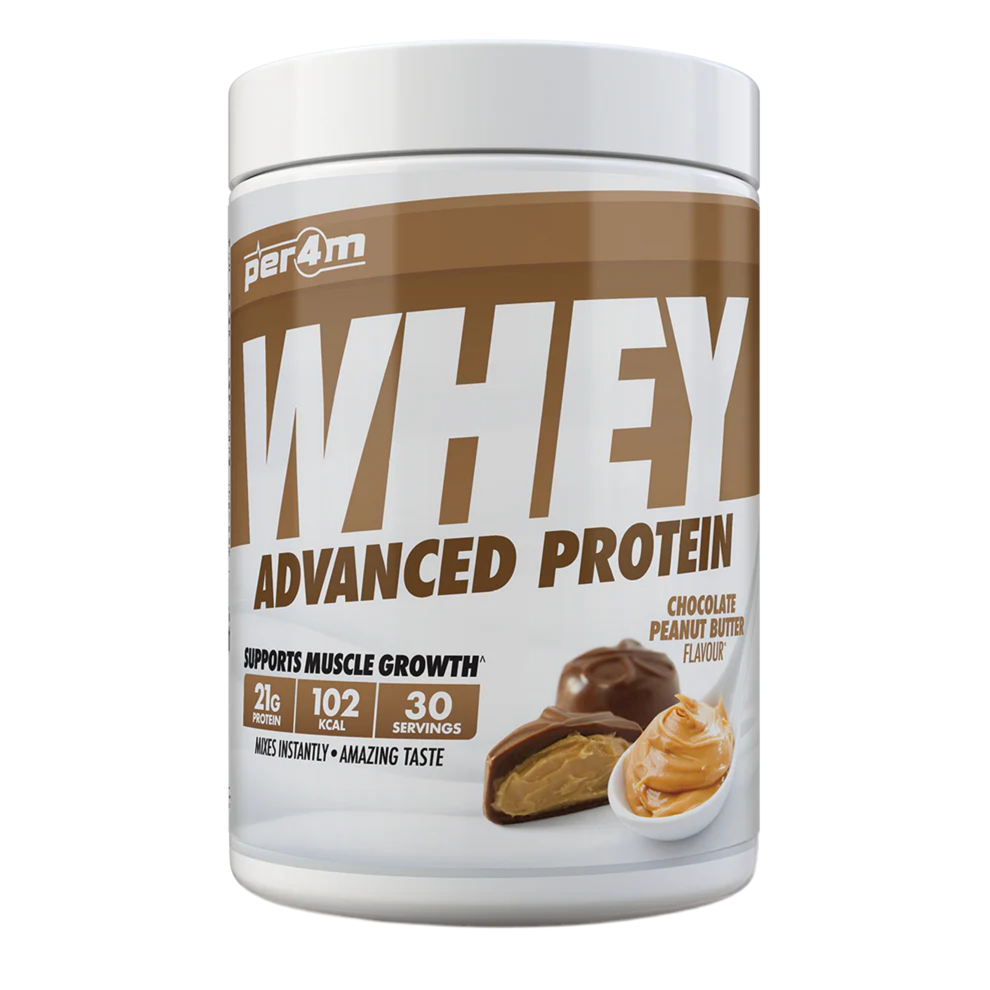 Whey protein powder container with chocolate peanut butter flavor on a white background Assured Supplements Belfast Northern Ireland Irish ni supplements shape shifter myprotein esn elite supps discount shapeshifter