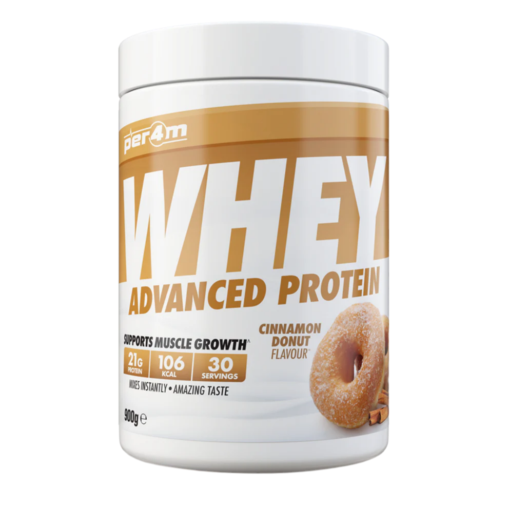 Whey protein powder container with cinnamon donut flavor on a white background Assured Supplements Belfast Northern Ireland Irish ni supplements shape shifter myprotein esn elite supps discount shapeshifter