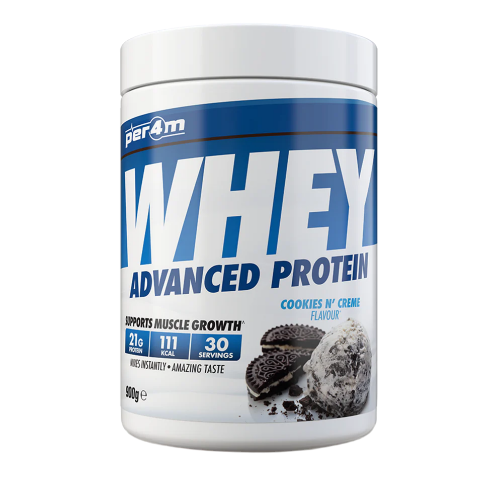 Whey protein powder container with blue and white label on a white background Assured Supplements Belfast Northern Ireland Irish ni supplements shape shifter myprotein esn elite supps discount shapeshifter