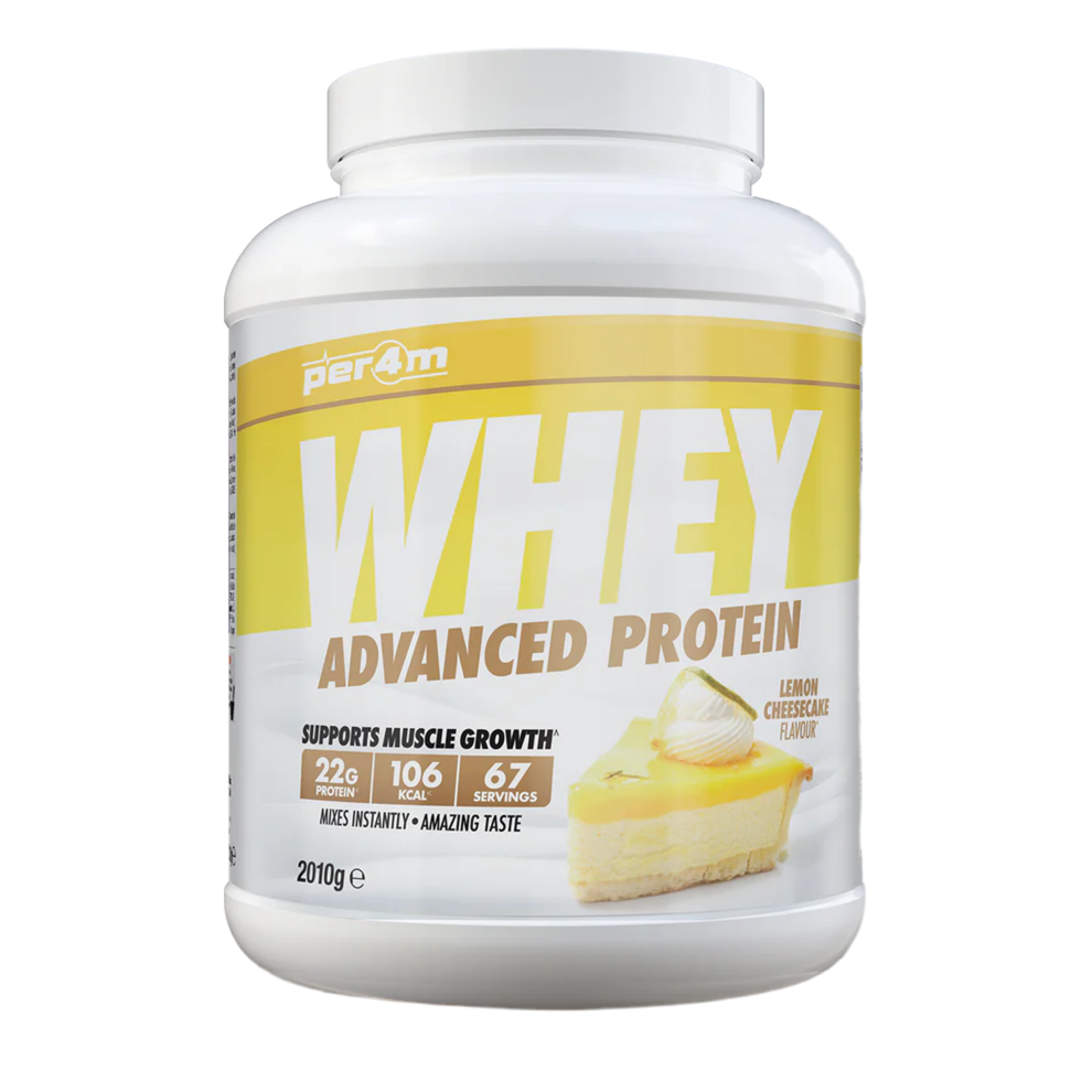Whey protein powder container with lemon cheesecake flavor on a white background Assured Supplements Belfast Northern Ireland Irish ni supplements shape shifter myprotein esn elite supps discount shapeshifter