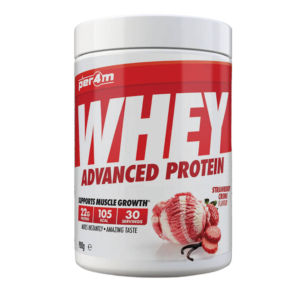 Whey protein powder container with red and white label on a white background Assured Supplements Belfast Northern Ireland Irish ni supplements shape shifter myprotein esn elite supps discount shapeshifter
