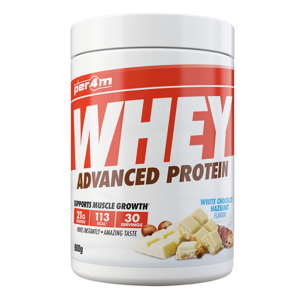 Whey protein powder container with red and white label on a white background Assured Supplements Belfast Northern Ireland Irish ni supplements shape shifter myprotein esn elite supps discount shapeshifter