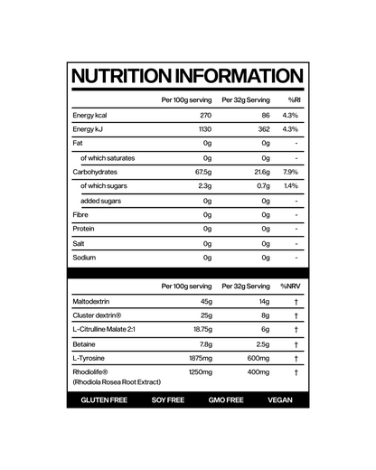 Marchon Workout Fuel - Caffeine Free