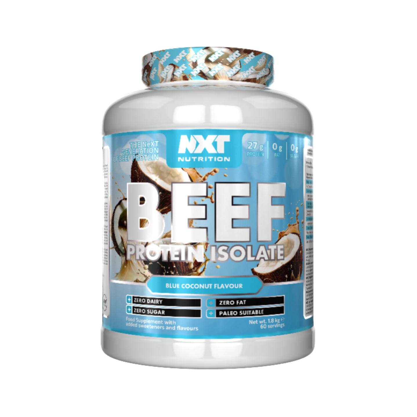 NXT Nutrition BEEF Protein Isolate 1.8kg Blue Coconut flavour