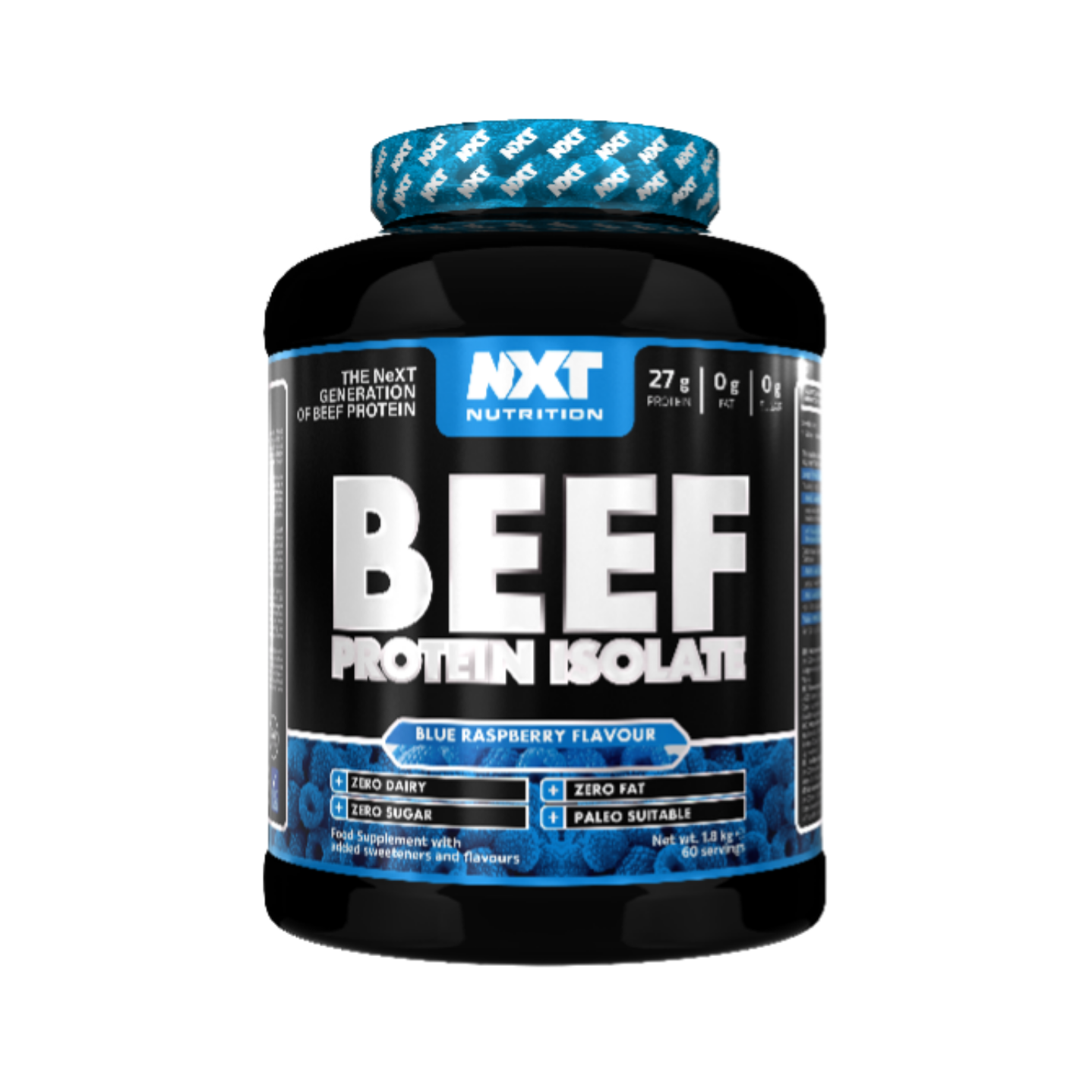 NXT Nutrition BEEF Protein Isolate 1.8kg Blue Raspberry flavour