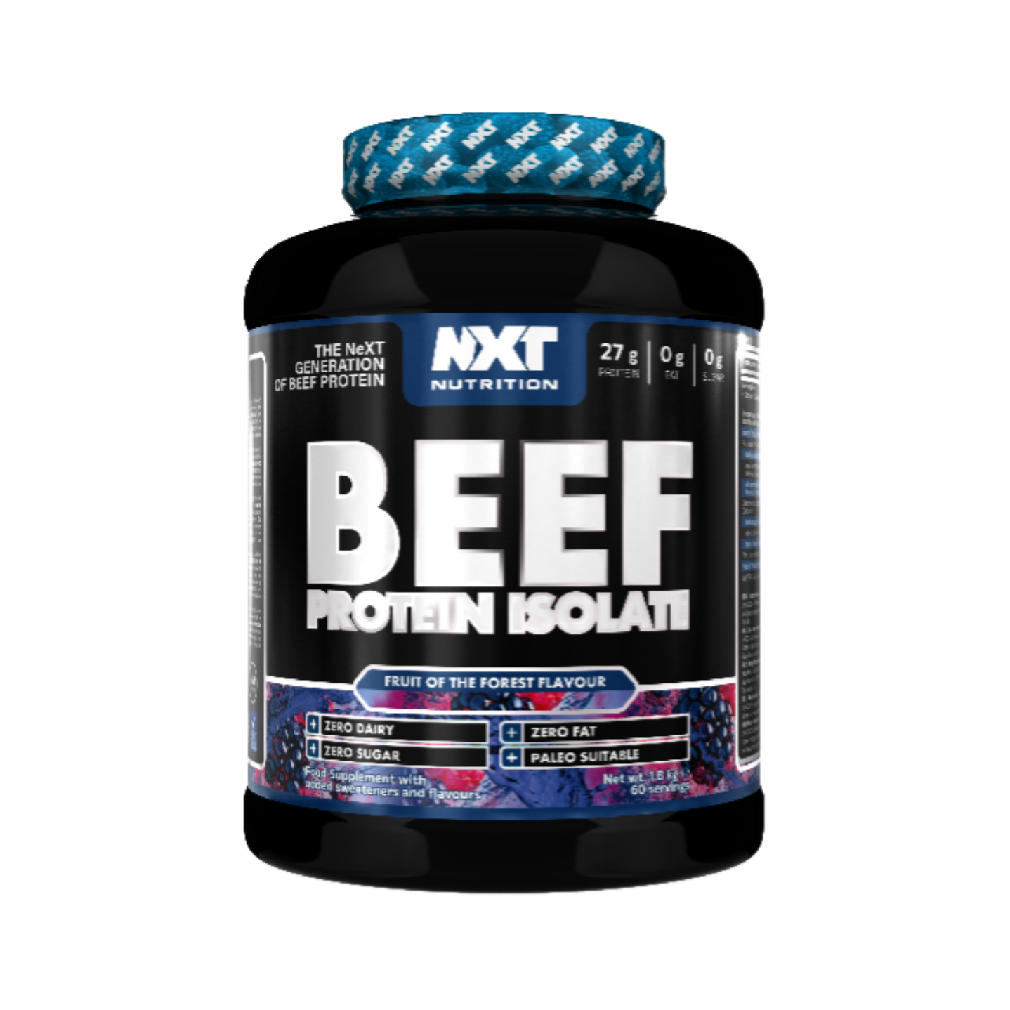 NXT Nutrition BEEF Protein Isolate 1.8kg Fruit of the Forest flavour
