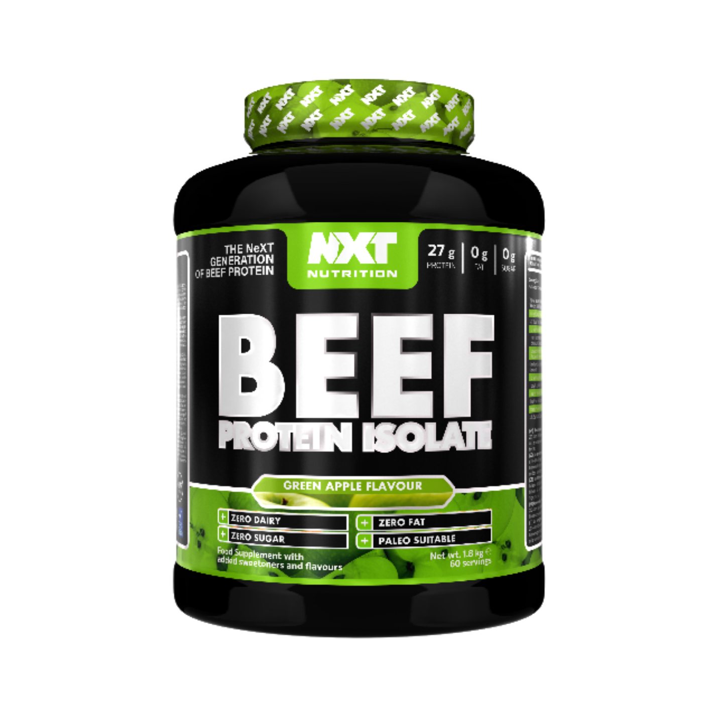 NXT Nutrition BEEF Protein Isolate 1.8kg Green Apple flavour