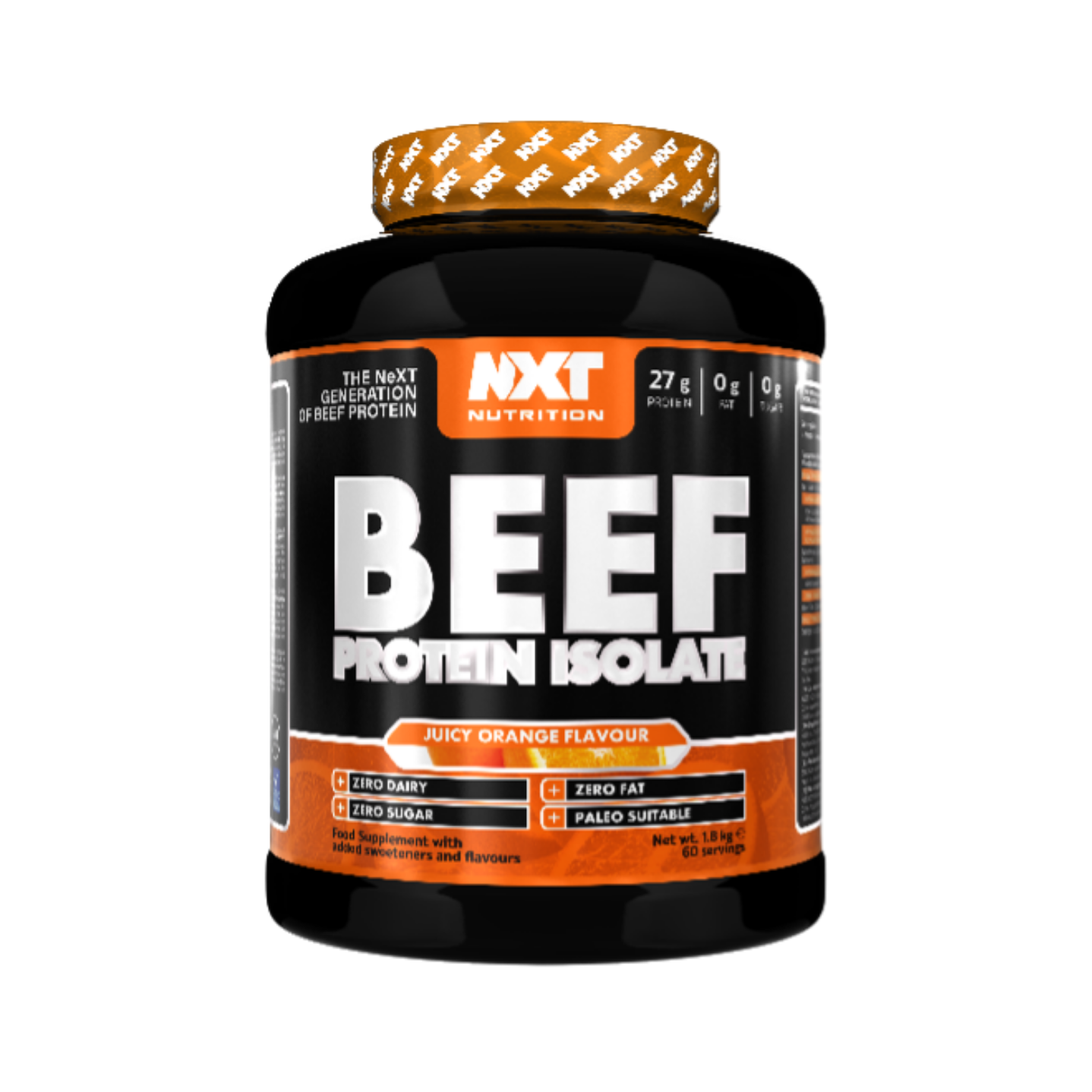 NXT Nutrition BEEF Protein Isolate 1.8kg Juicy Orange flavour