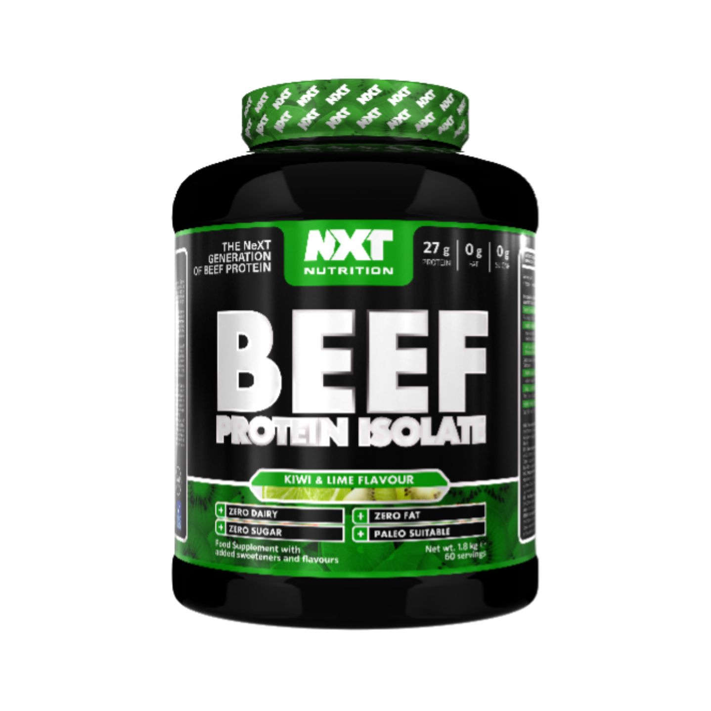 NXT Nutrition BEEF Protein Isolate 1.8kg Kiwi & Lime flavour