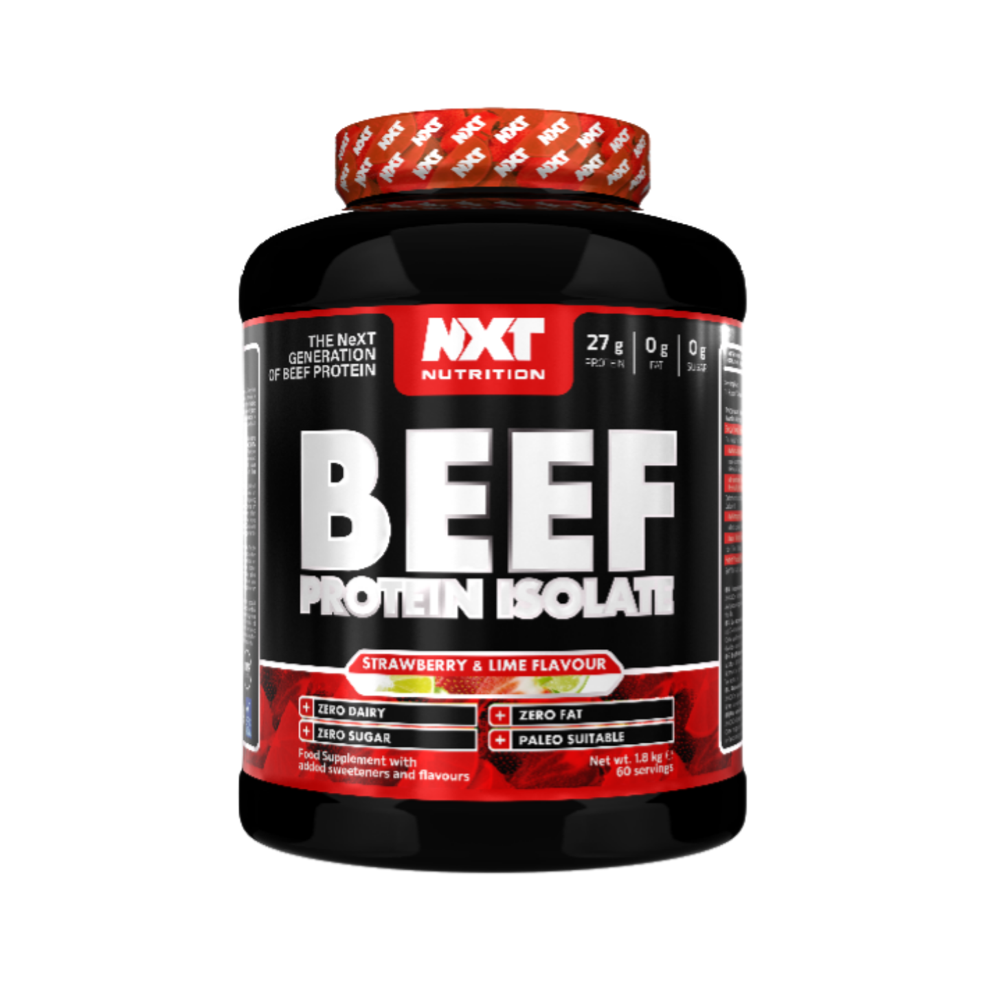 NXT Nutrition BEEF Protein Isolate 1.8kg Strawberry & Lime flavour
