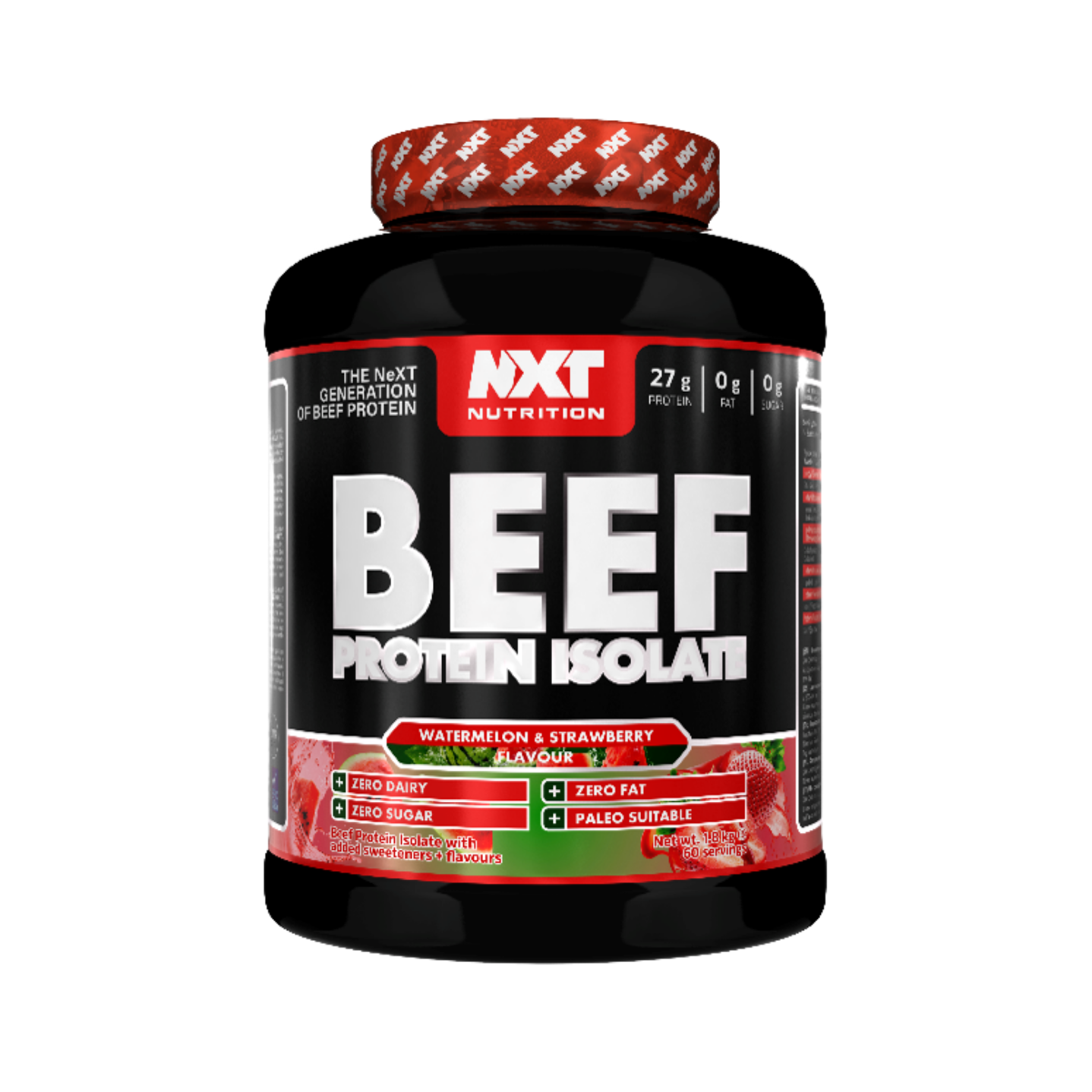 NXT Nutrition BEEF Protein Isolate 1.8kg Watermelon & Strawberry flavour
