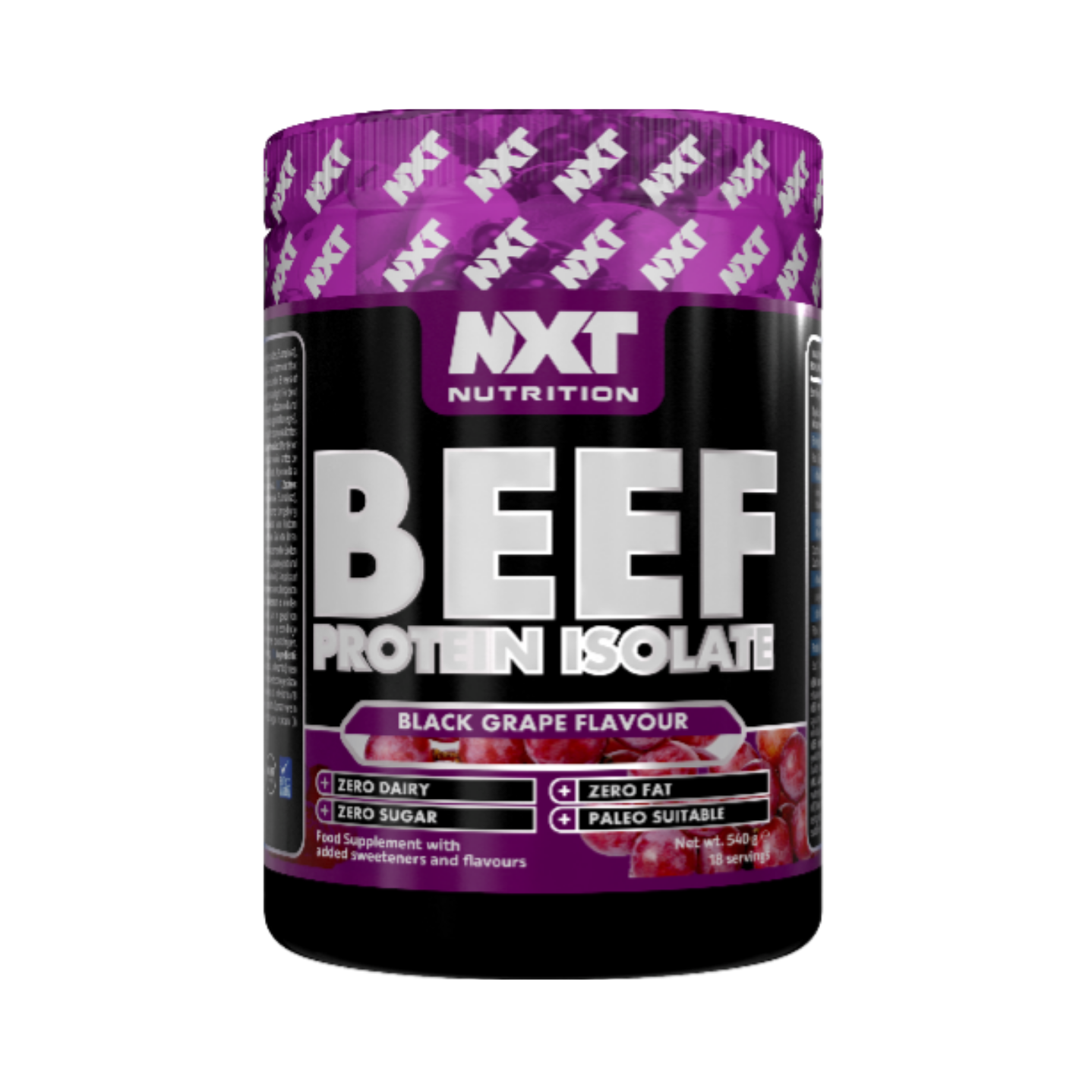 NXT Nutrition BEEF Protein Isolate 540g Black Grape flavour