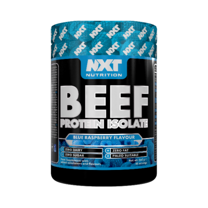 NXT Nutrition BEEF Protein Isolate 540g Blue Raspberry flavour