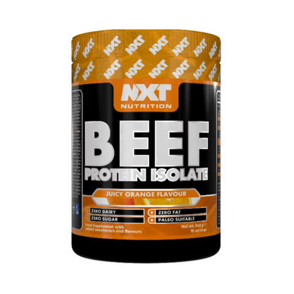 NXT Nutrition BEEF Protein Isolate 540g Juicy Orange flavour