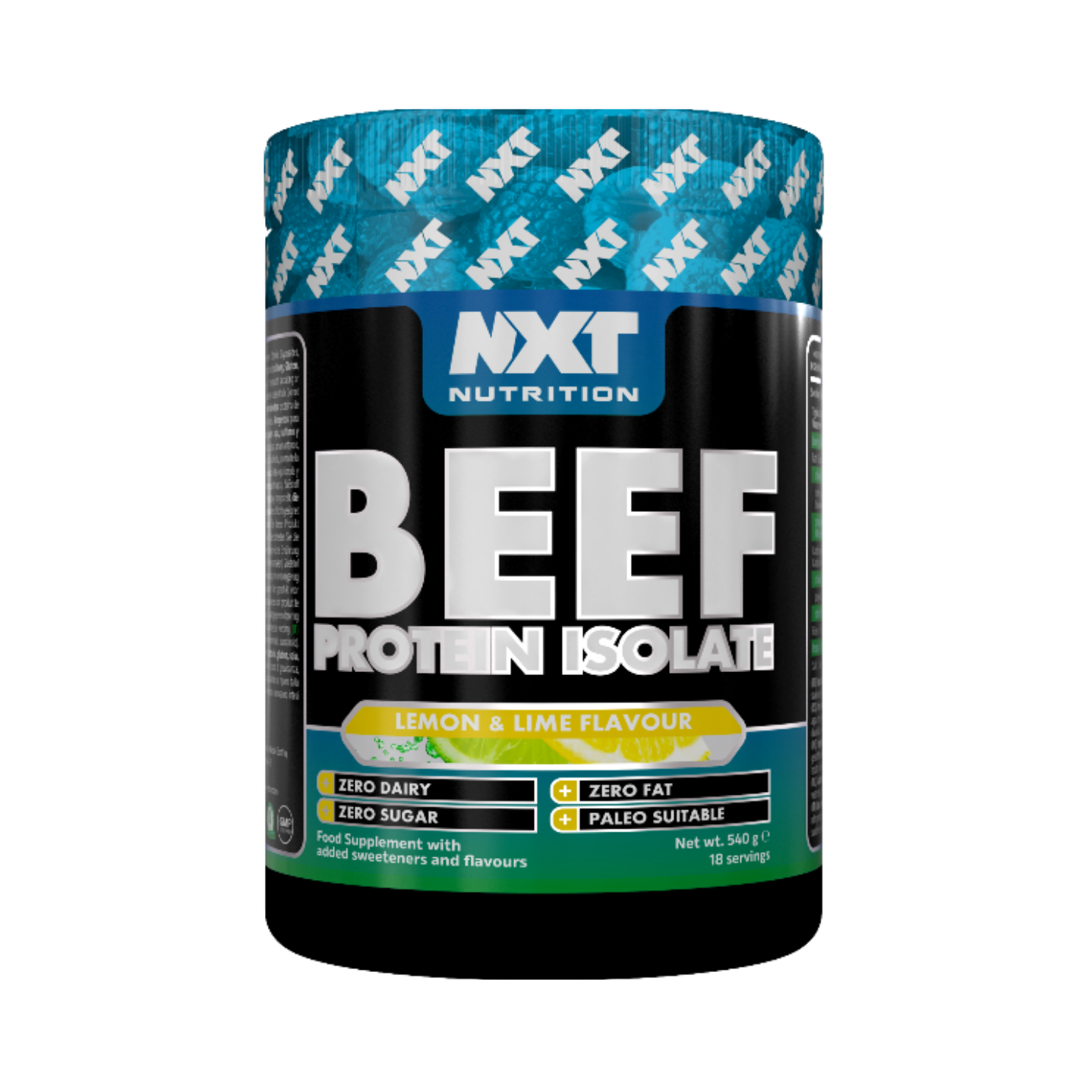 NXT Nutrition BEEF Protein Isolate 540g Lemon & Lime flavour