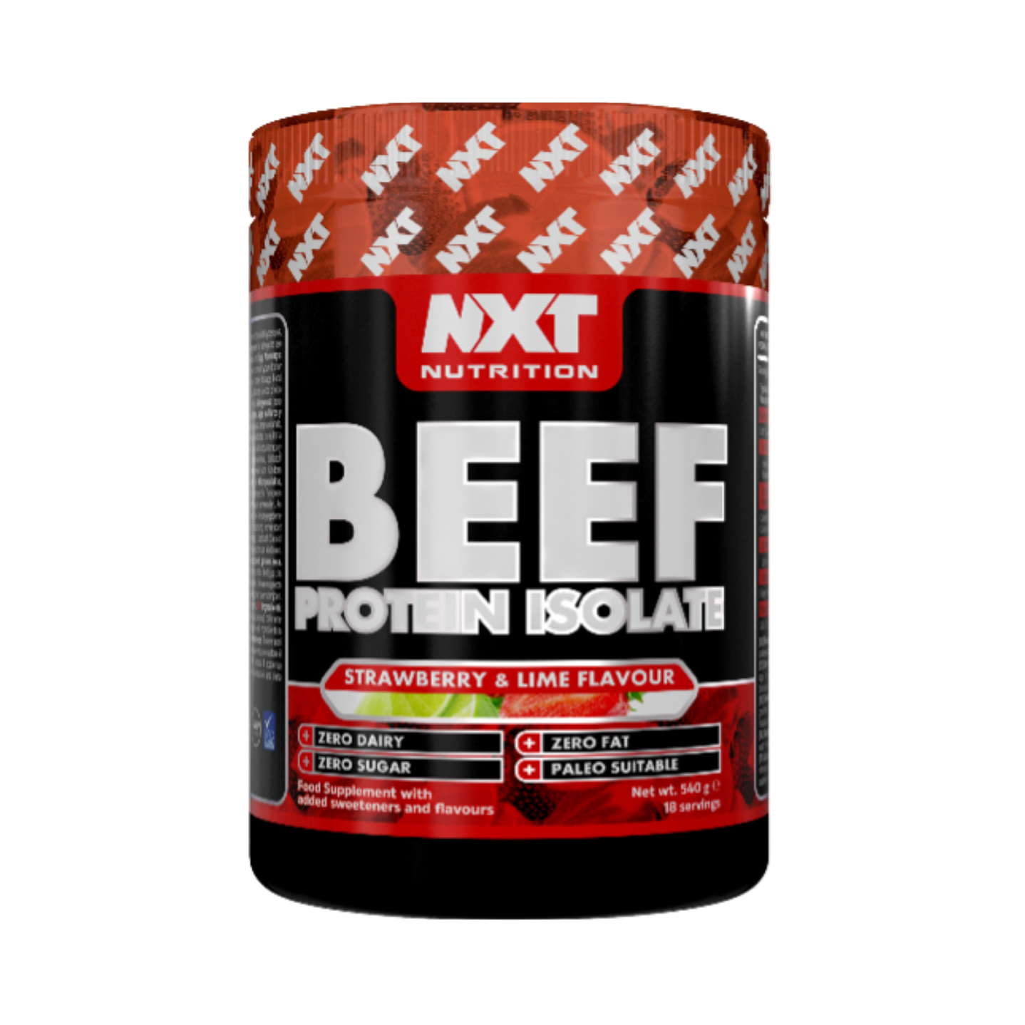 NXT Nutrition BEEF Protein Isolate 540g Strawberry & Lime flavour